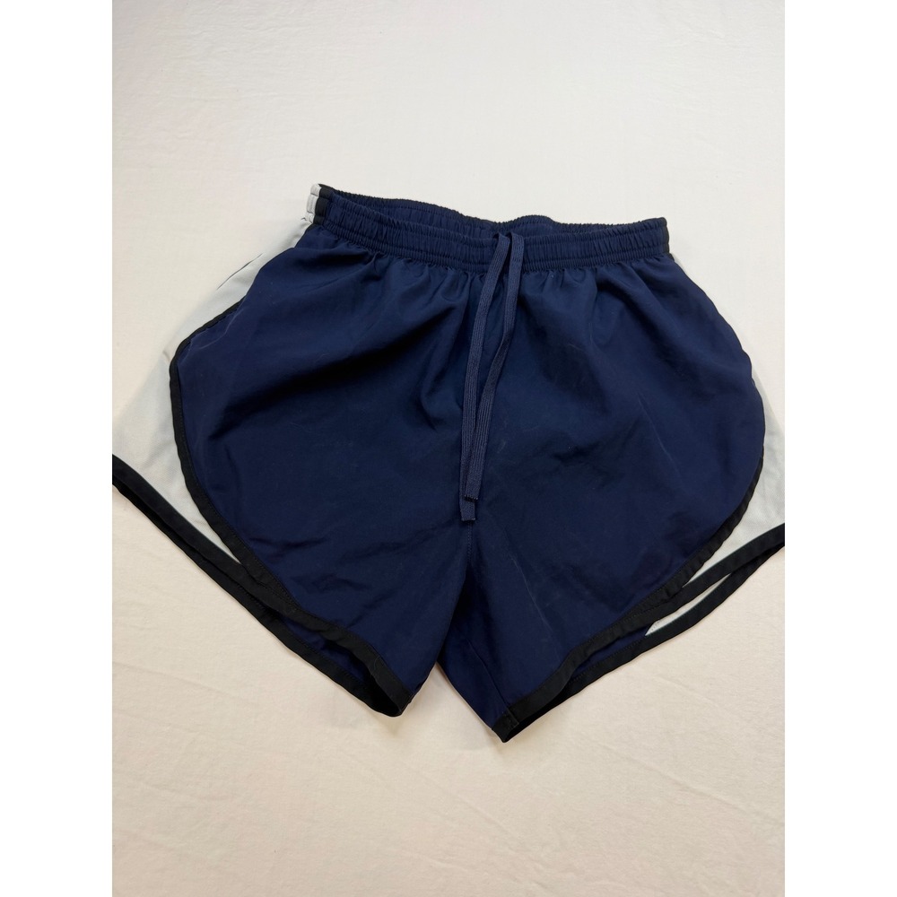 Sport-Tek Womens Navy Blue White Running Shorts Small Athletic Gym Dolphin Hem